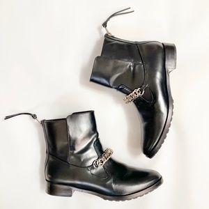 Elizabeth And James E Price Leather Chain Booties
